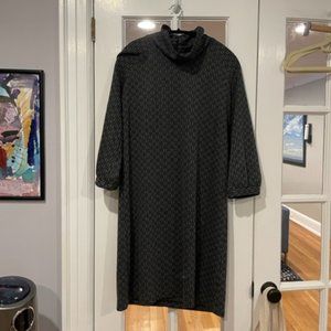 Ellen Tracy dress, blk/gray print, size 14